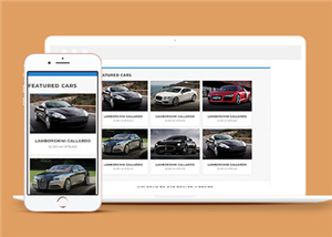 宽屏蓝色汽车之家信息查询网站模板